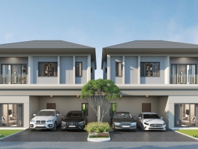 บ้านแฝด CURA 3 ห้องนอน ทำเลบ้านสวน ชลบุรี ใกล้ Central Chonburi